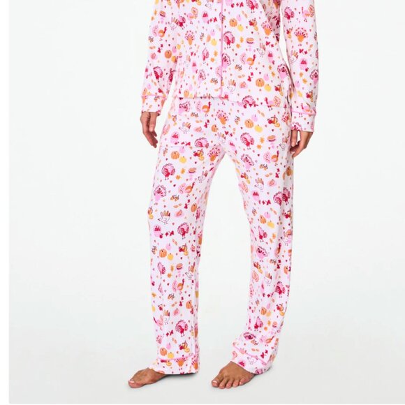 Fall-A-Palooza Long Sleeve Polo Pajamas + Pants | ROLLER RABBIT - Picture 2 of 2